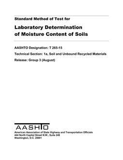 AASHTO T 265