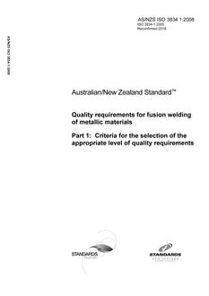 AS/NZS ISO 3834.1