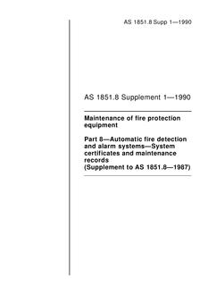 AS 1851.8 SUPP 1