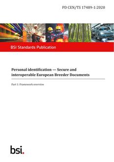 BS PD CEN/TS 17489-1